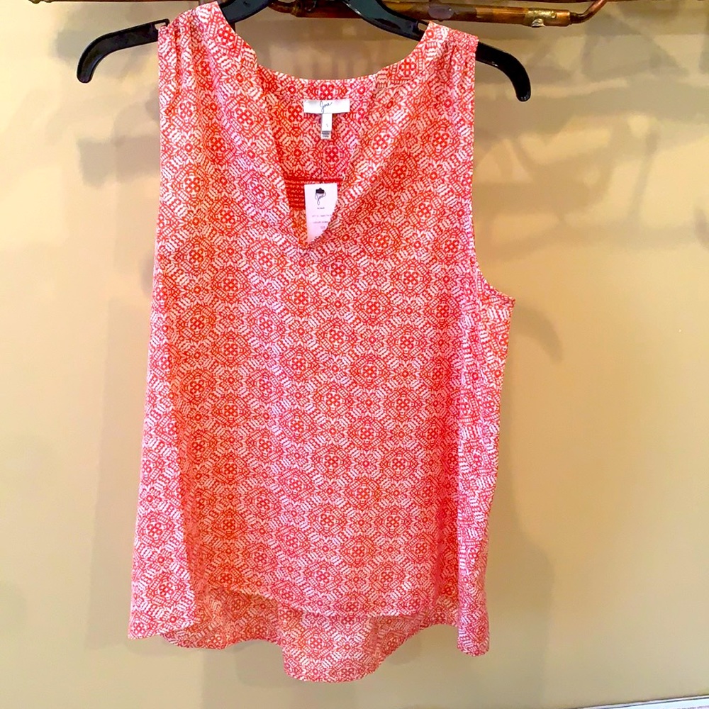 NWT joie small silk sleeveless Bilbao coral top